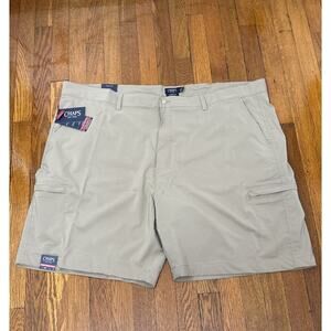 CHAPS Beige Flat Front Chino 40+ Sun Protection Shorts Big & Tall Size 50